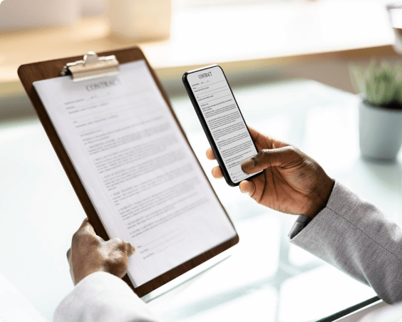 Financial Document Comparison - Digital and Physical